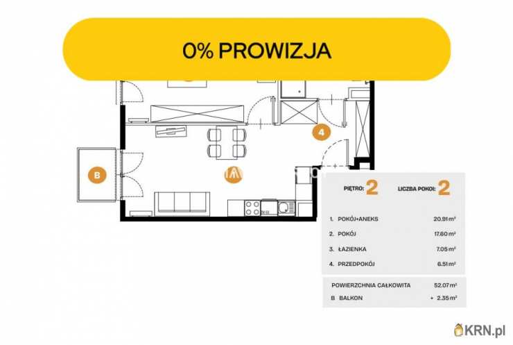 Mieszkanie  na sprzedaż, Kraków, Bronowice, ul. Na Błonie, 2 pokojowe