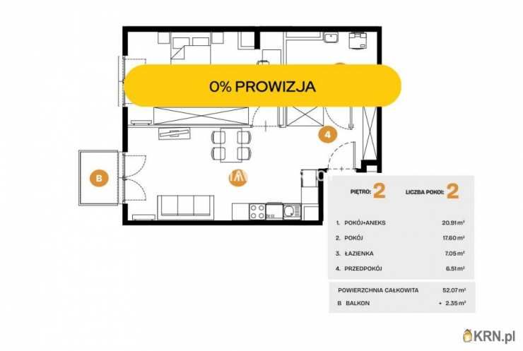 Mieszkanie  na sprzedaż, Kraków, Bronowice, ul. Na Błonie, 2 pokojowe