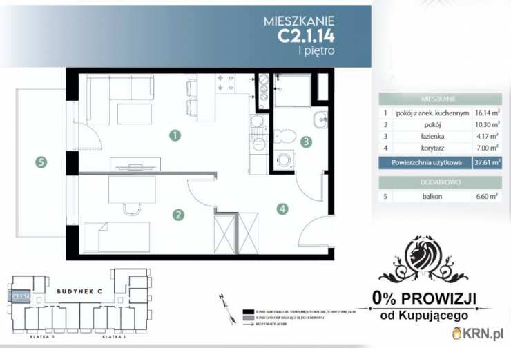 2 pokojowe, Wrocław, Fabryczna, ul. , Mieszkanie  na sprzedaż