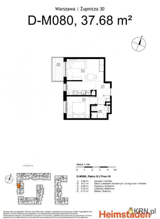 Mieszkanie  na sprzedaż, 2 pokojowe, Warszawa, ul. 