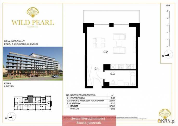 Mieszkanie  na sprzedaż, 1 pokojowe, Kołobrzeg, ul. 