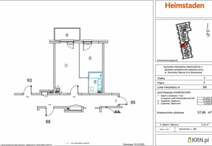 Mieszkanie  na sprzedaż, 2 pokojowe, Warszawa, ul. 