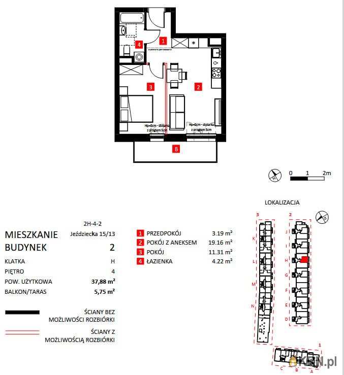 2 pokojowe, Wrocław, Krzyki, ul. , Mieszkanie  na sprzedaż