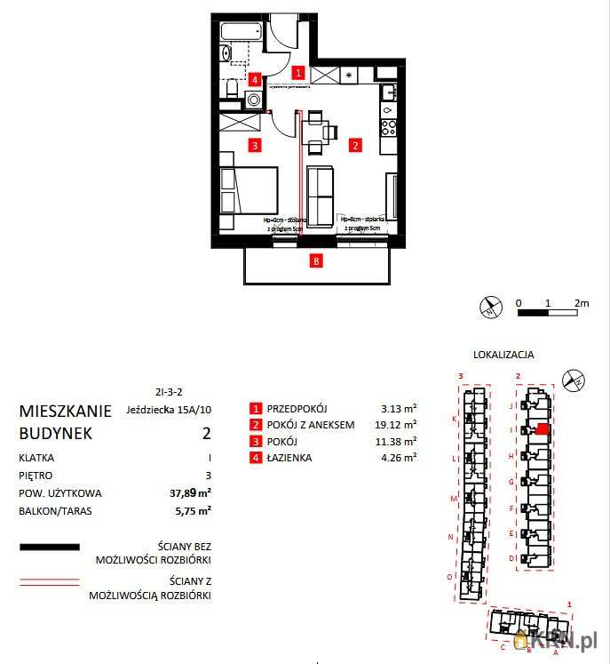 3 pokojowe, Mieszkanie  na sprzedaż, Wrocław, Krzyki, ul. 