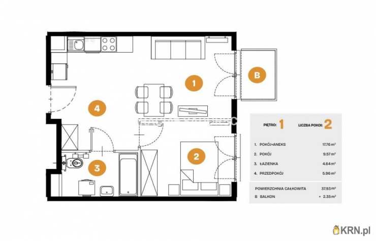 Kraków, Bronowice, ul. Na Błonie, Mieszkanie  na sprzedaż, 2 pokojowe
