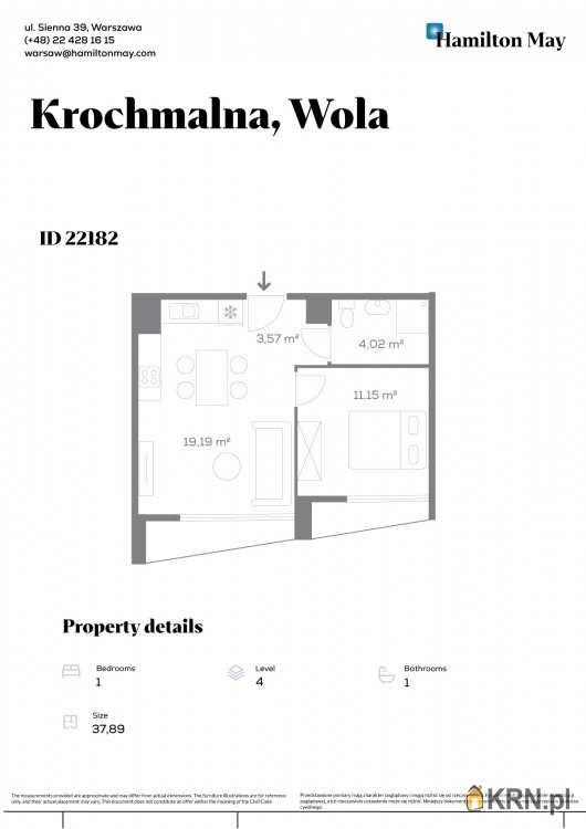 Mieszkanie  do wynajęcia, 2 pokojowe, Mirów, ul. 