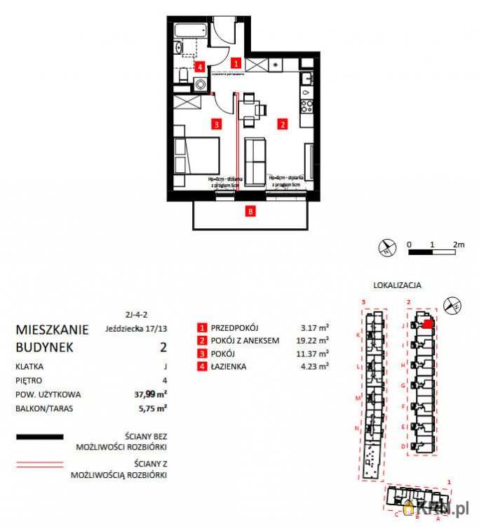 2 pokojowe, Wrocław, Krzyki, ul. , Mieszkanie  na sprzedaż