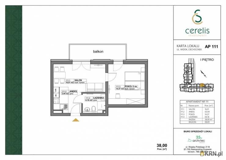 Mieszkanie  na sprzedaż, Ciechocinek, ul. Widok, 2 pokojowe