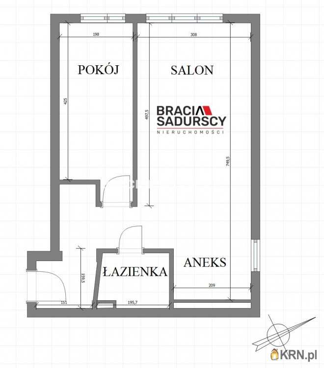 2 pokojowe, Kraków, Podgórze/Stare Podgórze, ul. I. Krasickiego, Mieszkanie  na sprzedaż