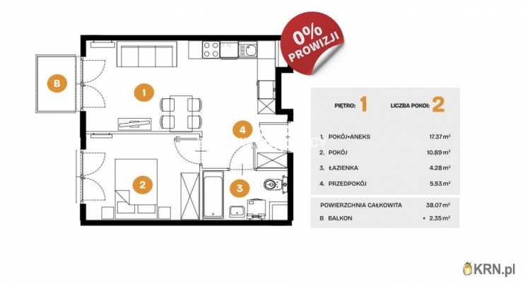 Mieszkanie  na sprzedaż, Kraków, Bronowice, ul. Na Błonie, 2 pokojowe