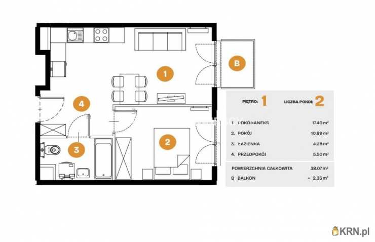 Kraków, Bronowice, ul. Na Błonie, Mieszkanie  na sprzedaż, 2 pokojowe