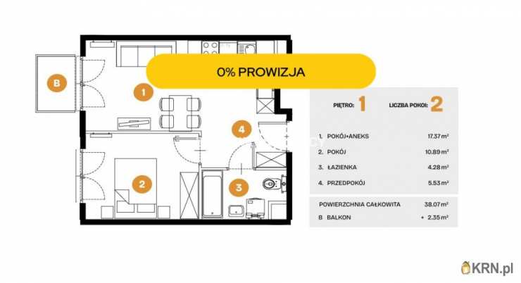 Mieszkanie  na sprzedaż, Kraków, Bronowice, ul. Na Błonie, 2 pokojowe