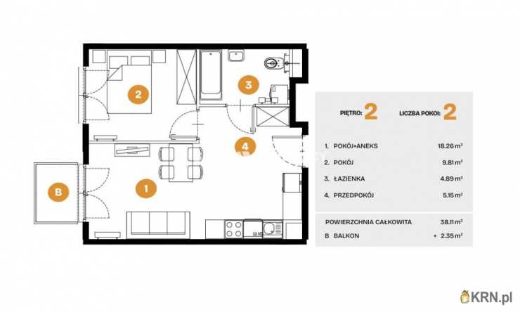 Mieszkanie  na sprzedaż, Kraków, Bronowice, ul. Na Błonie, 2 pokojowe