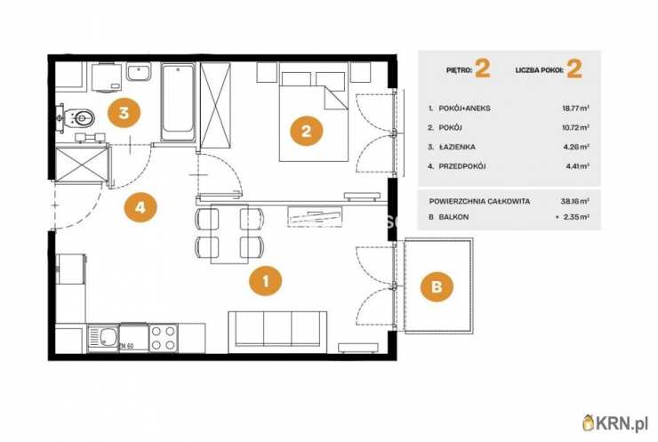 Kraków, Bronowice, ul. Na Błonie, Mieszkanie  na sprzedaż, 2 pokojowe