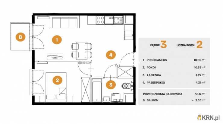 Kraków, Bronowice, ul. Na Błonie, Mieszkanie  na sprzedaż, 2 pokojowe