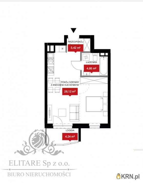 1 pokojowe, Mieszkanie  na sprzedaż, Wrocław, Psie Pole, ul. 