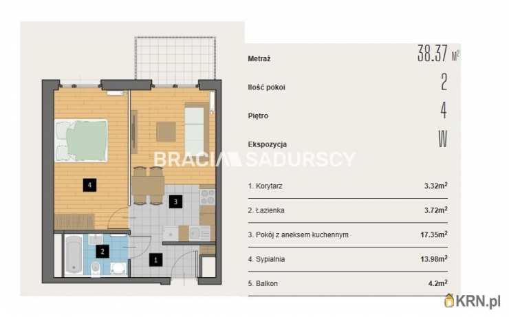 Kraków, Krowodrza, ul. Kijowska, 2 pokojowe, Mieszkanie  na sprzedaż
