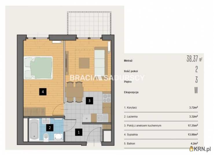 Kraków, Krowodrza, ul. Kijowska, 2 pokojowe, Mieszkanie  na sprzedaż