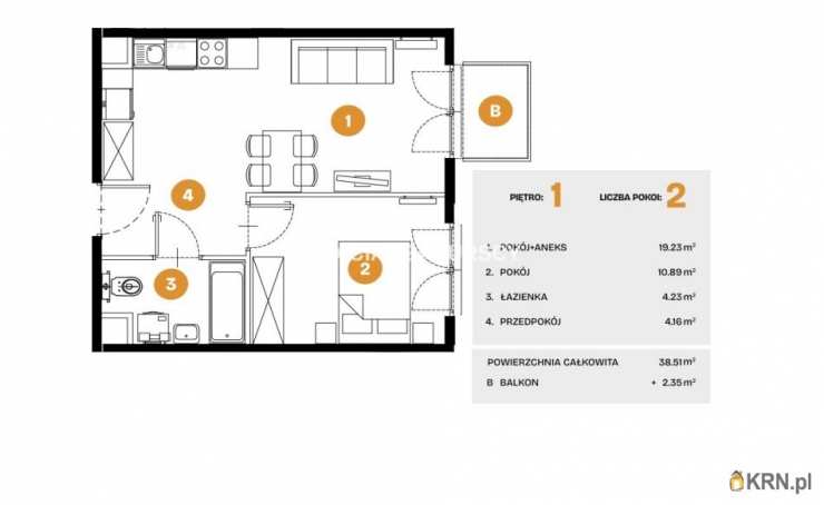 Mieszkanie  na sprzedaż, Kraków, Bronowice, ul. Na Błonie, 2 pokojowe