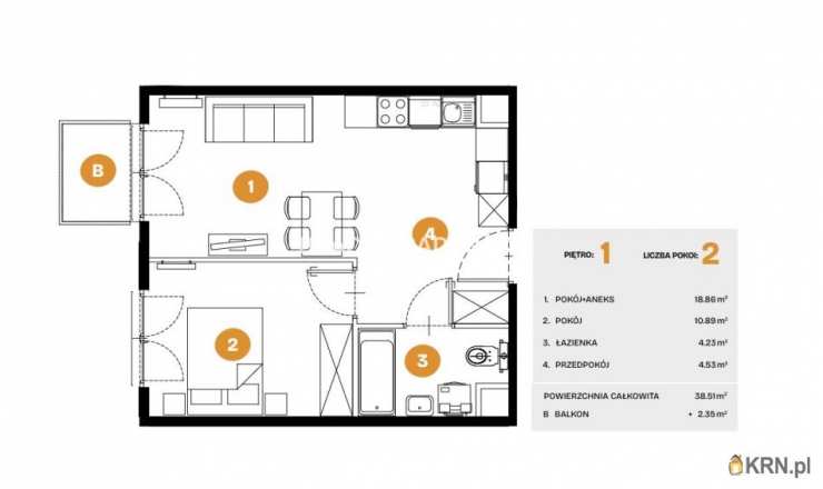 Kraków, Bronowice, ul. Na Błonie, Mieszkanie  na sprzedaż, 2 pokojowe