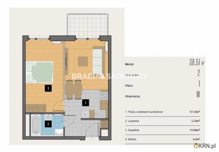 Kraków, Krowodrza, ul. Kijowska, 2 pokojowe, Mieszkanie  na sprzedaż