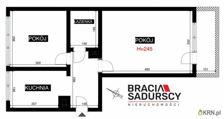 Kraków, Bieńczyce, ul. Przy Arce, 2 pokojowe, Mieszkanie  na sprzedaż