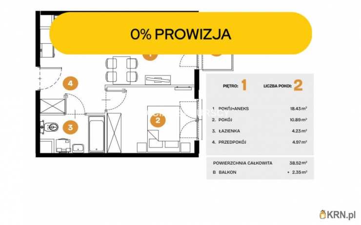Mieszkanie  na sprzedaż, Kraków, Bronowice, ul. Na Błonie, 2 pokojowe