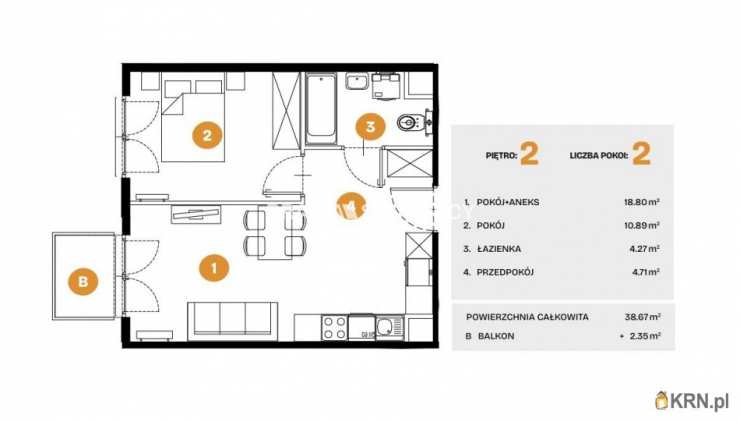 Kraków, Bronowice, ul. Na Błonie, Mieszkanie  na sprzedaż, 2 pokojowe