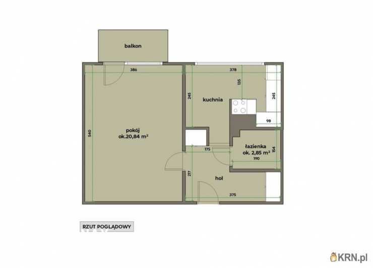 1 pokojowe, Kraków, Grzegórzki, ul. płk. F. Nullo, Mieszkanie  na sprzedaż