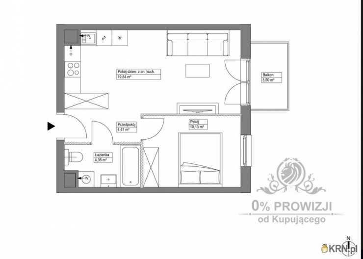 Wrocław, Krzyki, ul. , Mieszkanie  na sprzedaż, 2 pokojowe