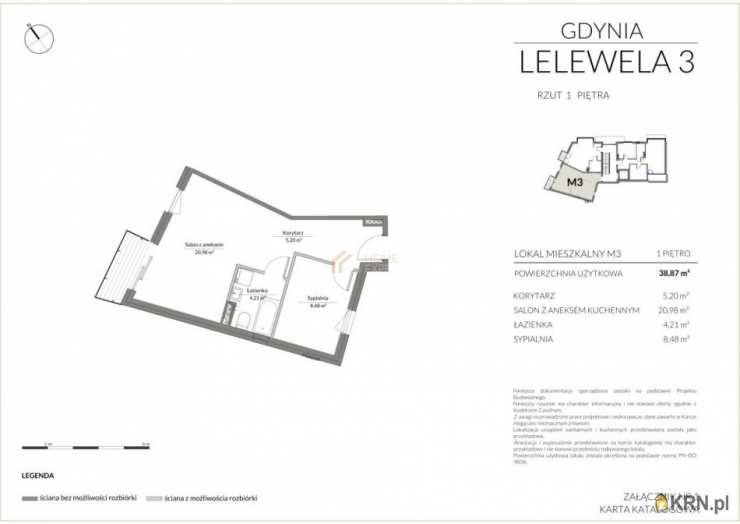 Gdynia, Działki Leśne, ul. J. Lelewela, Mieszkanie  na sprzedaż, 2 pokojowe