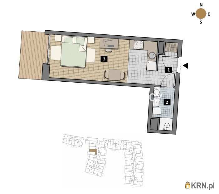 1 pokojowe, Mieszkanie  na sprzedaż, Kraków, Krowodrza/Łobzów, ul. T. Czyżewskiego