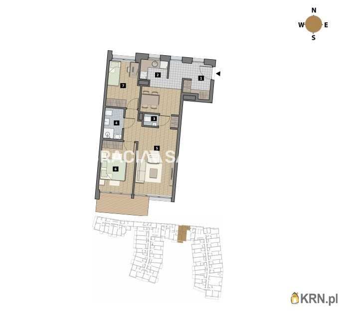 3 pokojowe, Mieszkanie  na sprzedaż, Kraków, Krowodrza/Łobzów, ul. T. Czyżewskiego