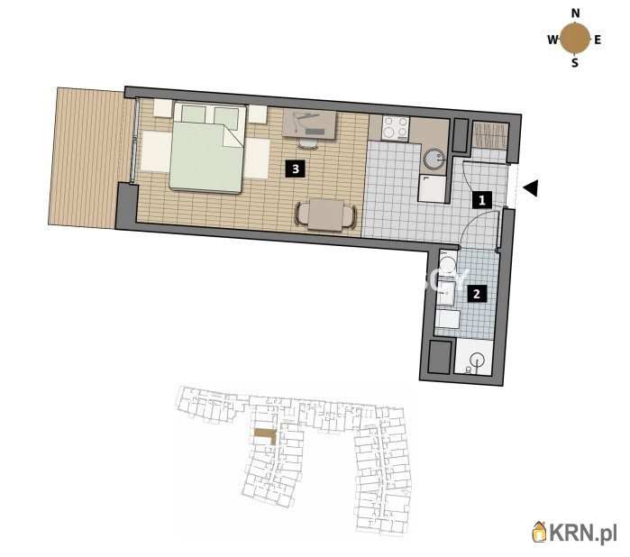 1 pokojowe, Mieszkanie  na sprzedaż, Kraków, Krowodrza/Łobzów, ul. T. Czyżewskiego