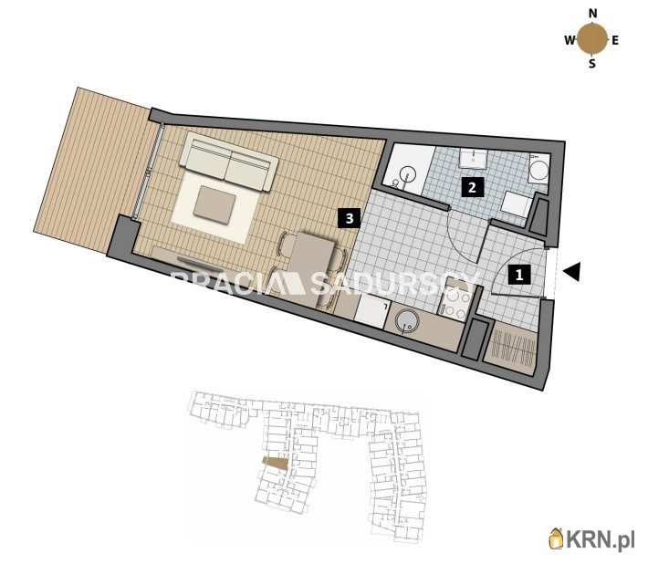 1 pokojowe, Mieszkanie  na sprzedaż, Kraków, Krowodrza/Łobzów, ul. T. Czyżewskiego