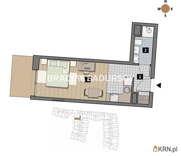 Kraków, Krowodrza/Łobzów, ul. T. Czyżewskiego, Mieszkanie  na sprzedaż, 1 pokojowe