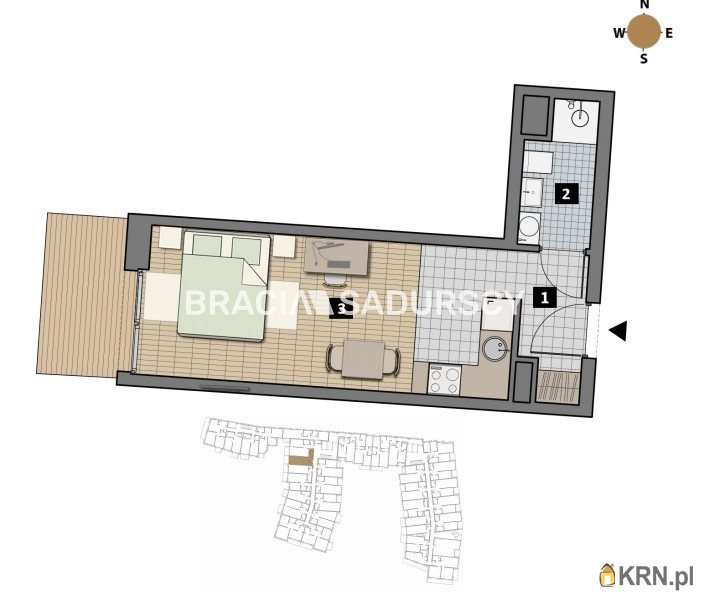 Kraków, Krowodrza/Łobzów, ul. T. Czyżewskiego, Mieszkanie  na sprzedaż, 1 pokojowe