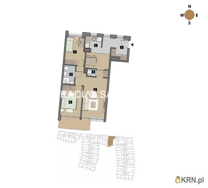 3 pokojowe, Mieszkanie  na sprzedaż, Kraków, Krowodrza/Łobzów, ul. T. Czyżewskiego