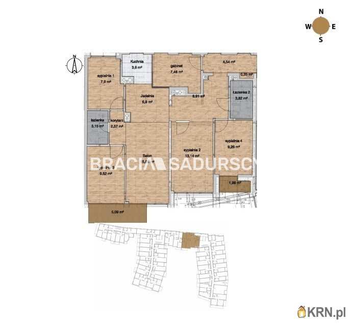 Kraków, Krowodrza/Łobzów, ul. T. Czyżewskiego, Mieszkanie  na sprzedaż, 6 pokojowe