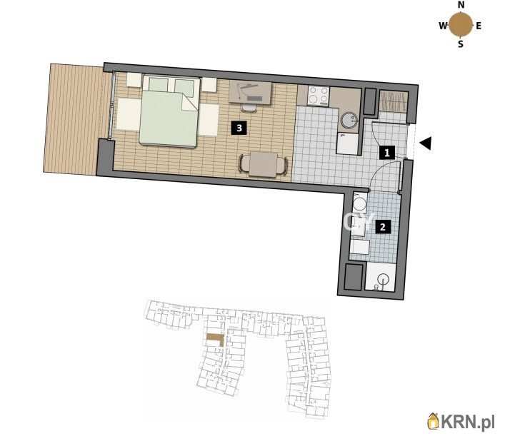 1 pokojowe, Mieszkanie  na sprzedaż, Kraków, Krowodrza/Łobzów, ul. T. Czyżewskiego
