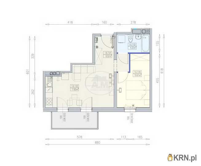 Mieszkanie  na sprzedaż, Wrocław, Krzyki/Partynice, ul. Braterska, 2 pokojowe