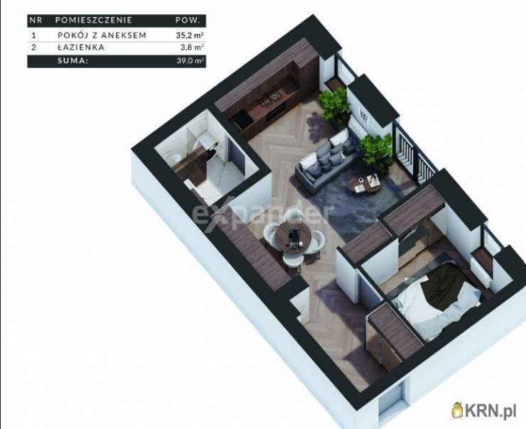 Mieszkanie  na sprzedaż, Katowice, Załęska Hałda-Brynów/Załęska Hałda, ul. Okrężna, 2 pokojowe