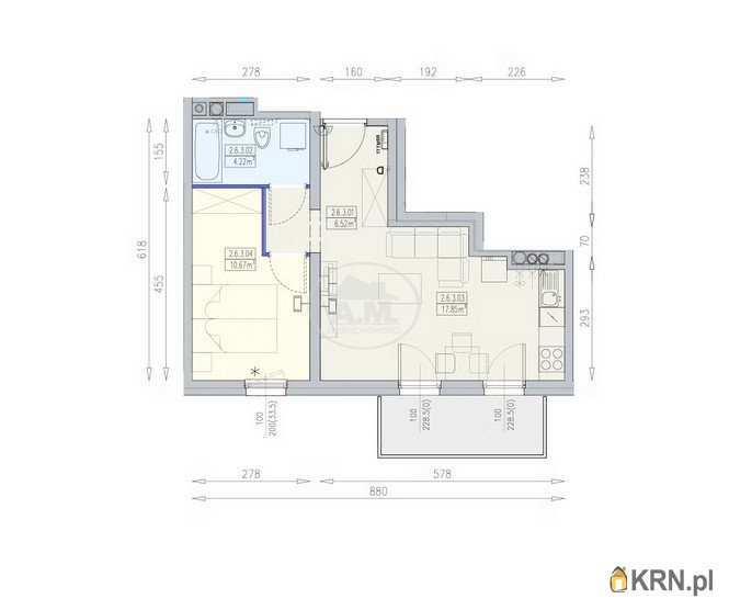 Mieszkanie  na sprzedaż, Wrocław, Krzyki/Partynice, ul. Braterska, 2 pokojowe