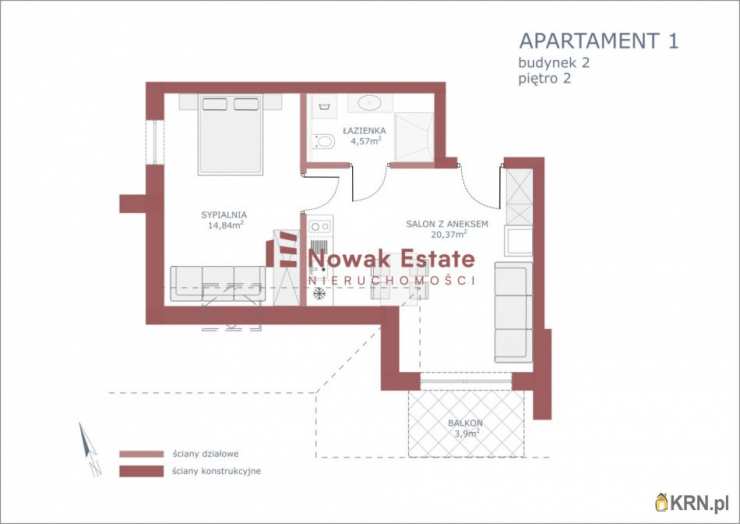 2 pokojowe, Bańska Niżna, ul. Papieska, Mieszkanie  na sprzedaż