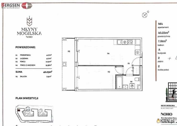 Kraków, Grzegórzki, ul. Mogilska, Mieszkanie  na sprzedaż, 2 pokojowe