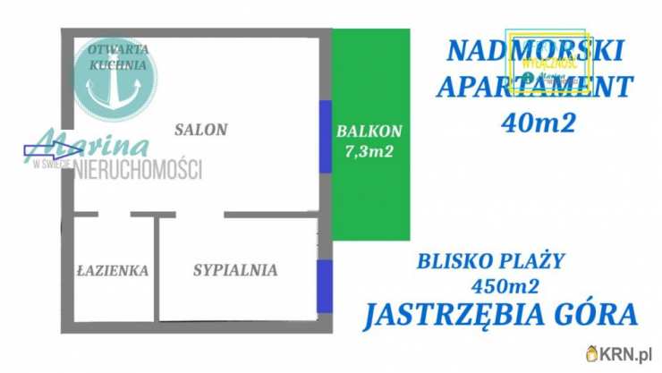 Mieszkanie  na sprzedaż, Władysławowo, Jastrzębia Góra, ul. A. de Rosse, 2 pokojowe