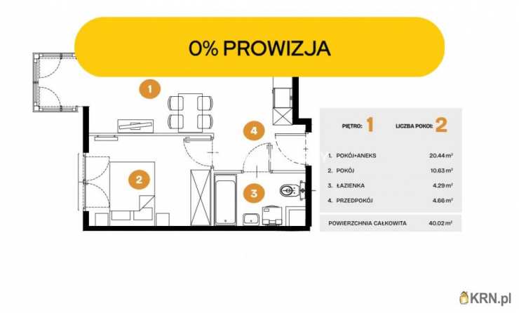 Mieszkanie  na sprzedaż, Kraków, Bronowice, ul. Na Błonie, 2 pokojowe