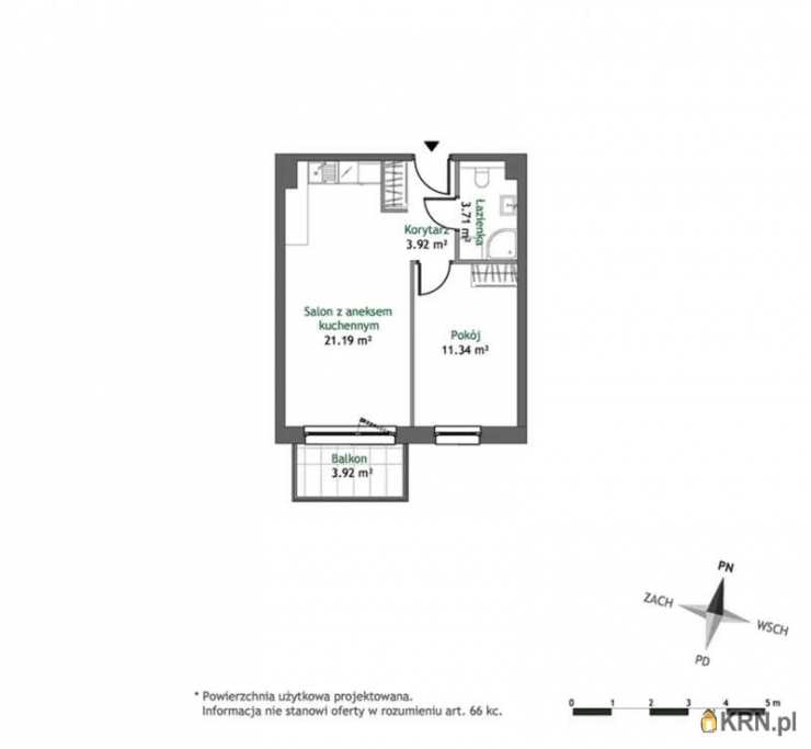 Reda, ul. Obwodowa, 1 pokojowe, Mieszkanie  na sprzedaż
