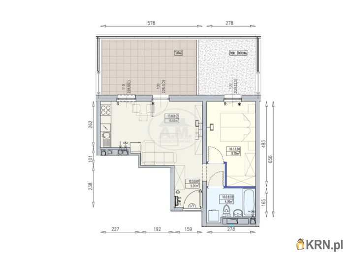 Mieszkanie  na sprzedaż, Wrocław, Krzyki/Partynice, ul. Braterska, 2 pokojowe