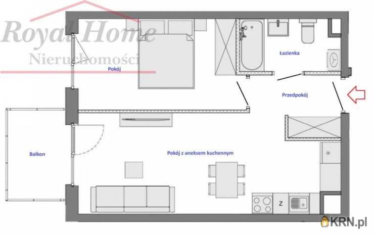 Royal Home, Mieszkanie  do wynajęcia, Wrocław, Psie Pole/Różanka, ul. Obornicka